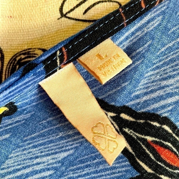 Blue floral hi low dress with ruffle and tie back - Picture 5 of 6